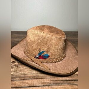 SUEDE LEATHER RANCHER HAT SIZE MEDIUM . 🪶 MADE IN USA